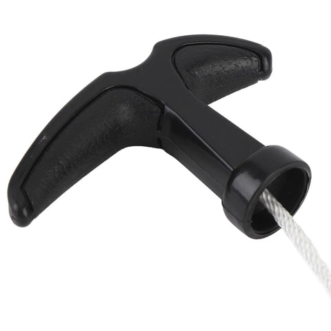 Heavy Duty Nylon Starter Rope And Handle With Comfortable Grip For 2 Stroke Engines, showing black ergonomic handle and braided cord