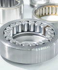 Silver tone cylindrical steel dowel pins for shelf support, shown close-up in bearing context, Heavy Duty 100 Piece 3mm By 11mm Steel Dowel Pins Set For Shelf Support And Cabinet Hardware Cylindrical Pins With Silver Tone Finish Built To Last And High Precision Plus Or Minus 0.02mm Tolerance 58 62 HRC