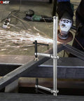 Multifunctional F Clamp 15 3 4 Inch Double Force Bar Clamp For Welding Metalworking And Woodworking in use with sparks
