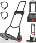 ✝️ Heavy-Duty Steel Folding Hand Truck, 180LB Capacity Dolly cart with telescoping handle, industrial grade collapsible utility cart