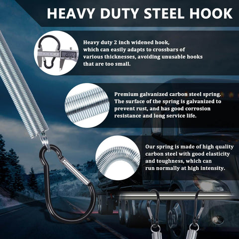 Heavy Duty Tender Spring Kit For Semi Trucks With 3 In 1 Hose Holder And 3 Hole Clamp Holder 25 Inch Air Lines Kit