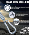 2 Pack 25 Inch Single Tender Spring Kit For Trucks And Trailers With Heavy Duty ABS Air Line Hose Tracker And 3 Hose Holders features heavy-duty steel hook and galvanized carbon steel spring.