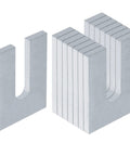Heavy Duty Steel Horseshoe Shim Washers Kit 4 X 3 Inch 1/4 Inch Thick For 3/4 Inch Bolts Pack Of 8 Hot Dip Galvanized