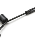 Heavy duty hubcap remover tool for auto mechanics with durable steel build, large rubber hammer face, and wide pry blade.