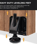 Heavy Duty Adjustable Leveling Feet For Furniture 16 Pcs Steel Hex Nut Lock Levelers installed on wood cabinet