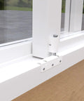 Flap Slidelock Heavy Duty Steel Lock For Sliding Glass Doors And Windows Durable Reinforced Construction For Pet Door Panels And Home Security Easy Install And Long Lasting Protection installed on sliding glass door frame