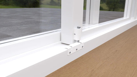 Flap Slidelock Heavy Duty Steel Lock For Sliding Glass Doors And Windows Durable Reinforced Construction For Pet Door Panels And Home Security Easy Install And Long Lasting Protection installed on sliding glass door frame