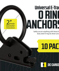 Beefy Heavy Duty Steel O Ring Pack Of 10 With 4500 Lbs Break Strength For E Track Tie Down System