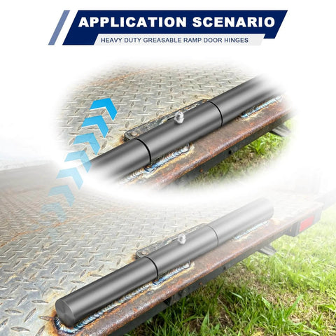 4 Pack Weld On Trailer Ramp Hinge 10 Inch Heavy Duty Weldable Steel Ramp Hinge for Gate Door Truck Car and Trailer Applications Nautykiks