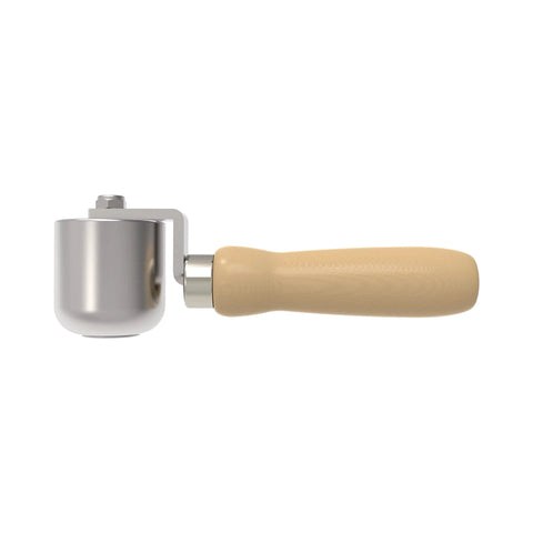 Side view of Heavy Duty Steel Seam Roller With 2 Inch By 2 Inch Radius End For Construction Use Built Tough With Enclosed Bearings MR02150 By Everhard
