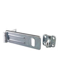 Heavy-Duty Security Hasp For Industrial Use, showing durable steel construction with zinc plating, suitable for gates and storage units.