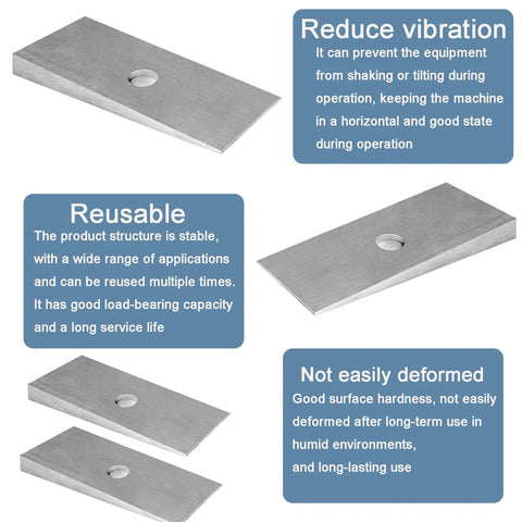 Heavy Duty 2.5 Degree Steel Shims For Universal Suspension Axles Set Of 2 in Silver Carbon Steel with features overview.