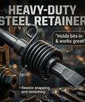 Spring Retainer For Air Hammer Chisel Gun Three Eighths Inch Replacement Part For Attachments And Bits Durable Steel Construction For Pneumatic Tools Quick Release Chuck Compatible Universal Fit showing heavy-duty steel design in use, labeled with features.