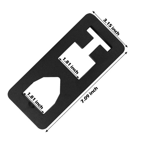Heavy Duty T Post Puller 13.3mm Thick Steel dimensions illustration showing 7.09 x 3.15 inch measurements for pulling T posts with tools