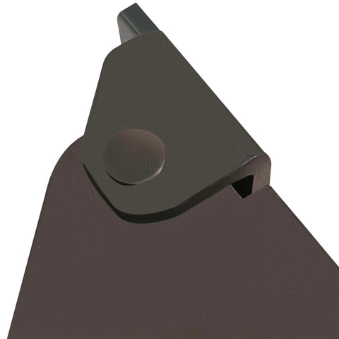 Close-up of two pack heavy duty steel dump truck trailer hinge with rust resistant finish, compatible with two inch rectangular tube.