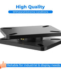 Greaseable 5000 Lb Rating Heavy Duty Bearing Plate Turntable For Workstations And Displays, black steel side view