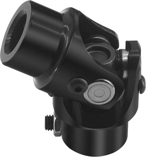 Beefed Up Heavy Duty Steering Shaft Universal U Joint Coupler for Automotive Systems, Black 40Cr Steel, 83mm Length, Close-up View