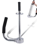 Industrial Stretch Wrap Dispenser With Built In Cutter For Easy Pallet Wrapping Adjustable 12 To 20 Inch Handle Heavy Duty