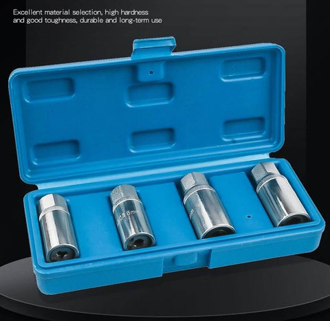 Heavy Duty Stud Extractor Set For Broken Stud Removal, 4 Piece Metric Stud Remover Kit With 6mm, 8mm, 10mm, 12mm Sockets in case