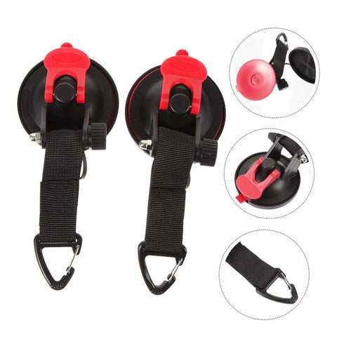Heavy Duty Suction Cup Hooks for Outdoor Use Car Tent Mounts Waterproof Vacuum Hangers for Camping Windows and Doors