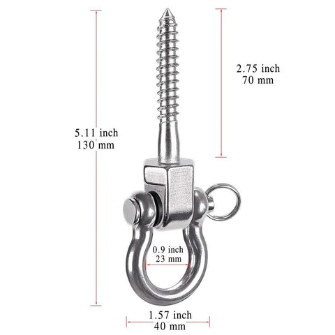 Dimensions of Heavy Duty Swing Hangers Stainless Steel 2 Pack 1800 Lb Capacity Indoor Outdoor