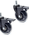 2 Pack 3 Inch Swivel Caster Wheel With Brake Replacement For Traeger Pellet Grills Timberline 850 1300 Ironwood 650 885 Texas Elite 34 Pro 780