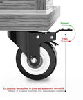 2 Inch Heavy Duty Swivel Caster Wheels Set of 4, Safety Dual Locking Casters with Polyurethane Foam Wheels installed under furniture