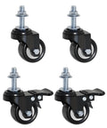 Two Inch Swivel Caster Wheels Set Of Four Heavy Duty 440 Lb Capacity Silent Noiseless Rolling With Polyurethane Wheels And M10x10 Screws