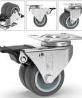 2 Inch Heavy Duty Swivel Casters Set Of 4 With 2 Locking Brakes, Screws Included, Up To 880 Lbs Capacity Per Set, stainless steel