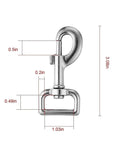 Swivel Eye Bolt Snap Hooks Set Of 4 Heavy Duty Dog Leash Clips Zinc Alloy Nickel Plated Rust Resistant 360 Degree Swivel Dimensions