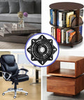 10 Inch Bar Stool Swivel Plate Heavy Duty Base With Solid Ring Ball Bearings 600 Lb Capacity Replacement for Furniture