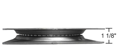 Side view of Heavy Duty Bar Stool Swivel Plate With Memory Spring Return, 6.75 Inch Square Flat Mechanism by Trendler Inc