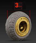 Heavy Duty Swivel Rubber Plate Caster Wheel, Industrial Furniture & Workbench Castor with Tire Tread, 3.2cm dimension