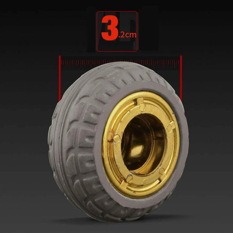 Heavy Duty Swivel Rubber Plate Caster Wheel, Industrial Furniture & Workbench Castor with Tire Tread, 3.2cm dimension