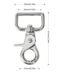 Heavy Duty Swivel Snap Hooks 2.24 Inch Length With 360 Degree Tangle Free Swivel Pack Of 10 For Leashes And Gear, metal hook dimensions