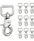 Heavy Duty Swivel Snap Hooks 2.24 Inch Length With 360 Degree Tangle Free Swivel Pack Of 10 for leashes and gear