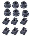Flange nuts and T-nuts from Heavy Duty 58 Piece T Slot Hold Down Clamp Kit Pro Grade For Milling Machines Seven Sixteenth Inch Set