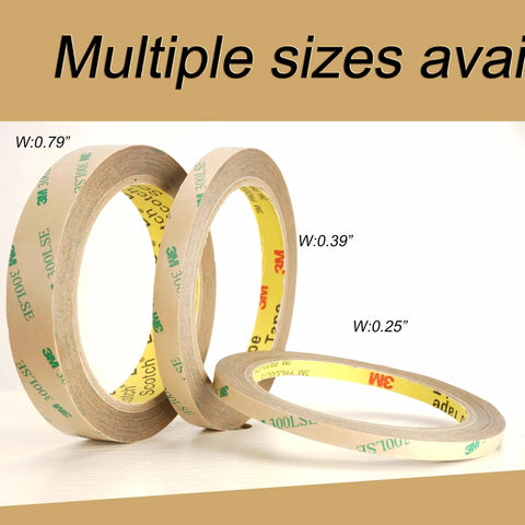 Heavy Duty Double Sided Tape 300LSE Clear Mounting Tape 0.25 inch by 36 foot ultra thin 0.17mm acrylic adhesive rolls