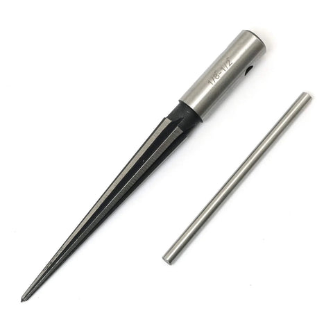 Heavy Duty Workhorse T Handle Tapered Reamer Tool With Six Flutes for Bridge Pin hole reaming tool shown in close-up view