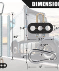 Dimensions of 2 Pack 25 Inch Single Tender Spring Kit For Trucks And Trailers With Heavy Duty ABS Air Line Hose Tracker And 3 Hose Holders