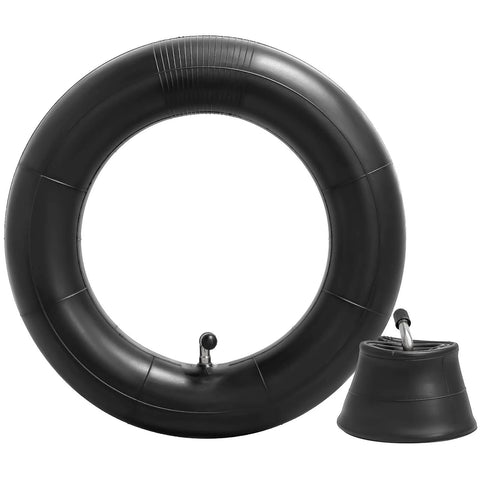 Heavy Duty 10x2.50 Thicker 40% Butyl Inner Tube with CR202 90° Bent Valve Stem, shown with spare tire tube in pack of two