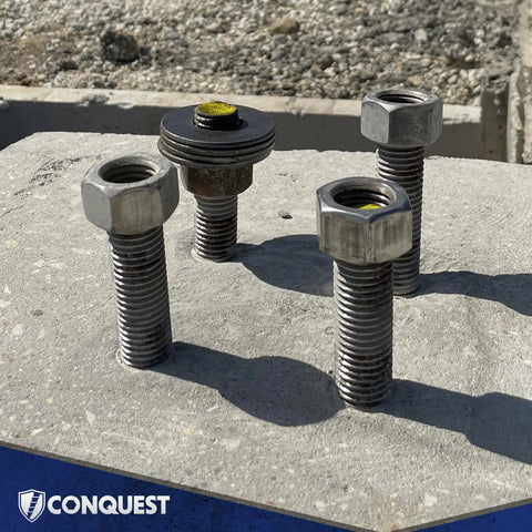 Heavy Duty Grade 55 Threaded Rods For Structural Anchoring, Fasteners Plus, ASTM F1554, Hot Dip Galvanized, Outdoor Installation View