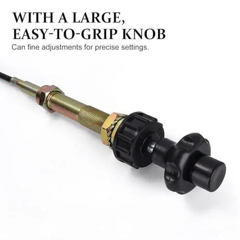 Enjoy precise throttle control with a 6 ft heavy duty vernier throttle cable featuring dual ball lock, removable head, and stainless core.