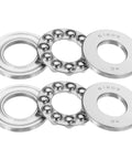 Heavy Duty Thrust Ball Bearing Set 17x35x12mm For Precision Machinery PATIKIL Pro Grade 2 Pcs Chrome Steel GCr15 Silver