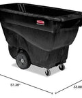 Heavy Duty Tilt Dump Truck Cart For 450 Lb Loads With Wheels Ideal For Trash And Recycling In Construction And Industrial Environments Rubbermaid Commercial Tilt Dump Truck Half Cubic Yard Capacity Through Doors Elevators