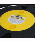 ✝️ Heavy Duty Tire Dolly - 300 lb Capacity Rolling Wheel Dolly with 4 Swivel Casters - Close-up of yellow central hub