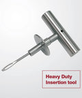 Heavy duty 5 inch insertion tool from Deluxe Auto Tire Repair Kit With Sixty 4 Inch Repair Strings, 4.75 Inch Spiral Probe, Lube, Accessory Pack