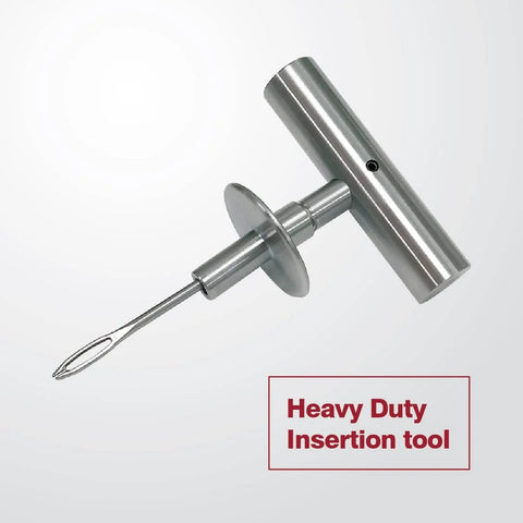 Heavy duty 5 inch insertion tool from Deluxe Auto Tire Repair Kit With Sixty 4 Inch Repair Strings, 4.75 Inch Spiral Probe, Lube, Accessory Pack
