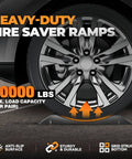Tire Saver Ramps With Interlock Anti Slip Design For Cars And Trucks Heavy Duty Wheel Chocks For Tire Prevention And Vehicle Storage