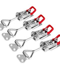 4 Pack Heavy Duty Toggle Clamp Set With 400 Lb Holding Capacity And Adjustable Pull Action Latch 4002 by Powertec, zinc plated